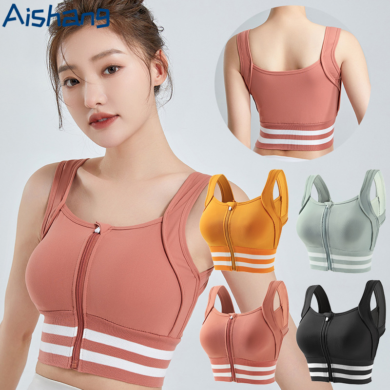 Full Coverage Bra - Sports Bras Zip Front For Women