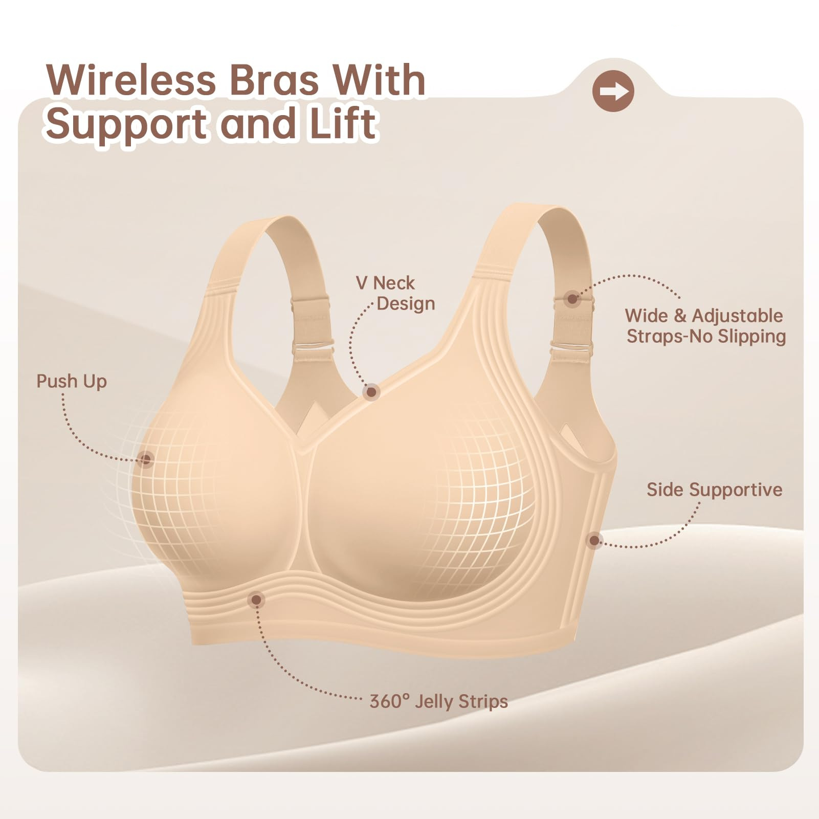 Plus Size Wireless Bra for Wom - Minimizer Bra Women recension och pris