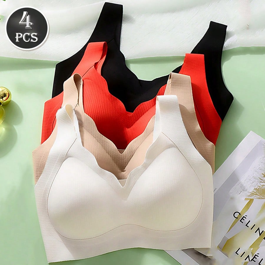 4pcs Women's Seamless Push Up  - T Shirt Bra Seamless recension och pris