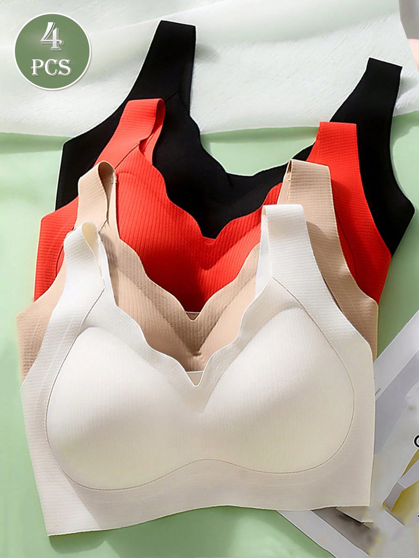 4pcs Women's Seamless Push Up  - T Shirt Bra Seamless recension och pris