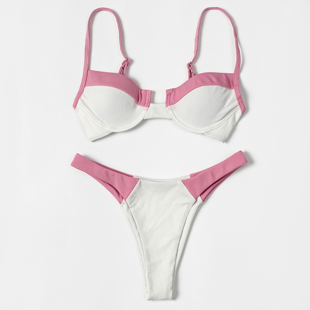 ZTVitality Ribbed Splicing Sex - Underwire Bra Padded recension och pris